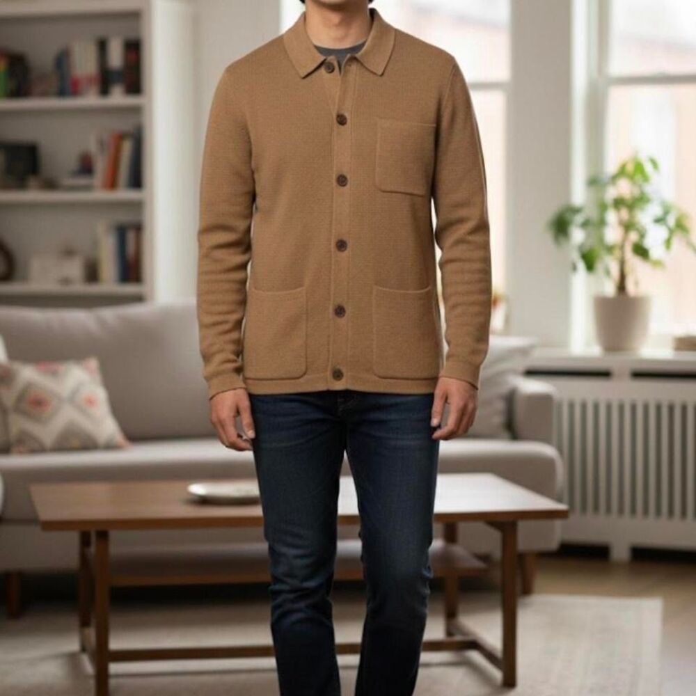 Old Navy Button-Front Sweater in the camel color